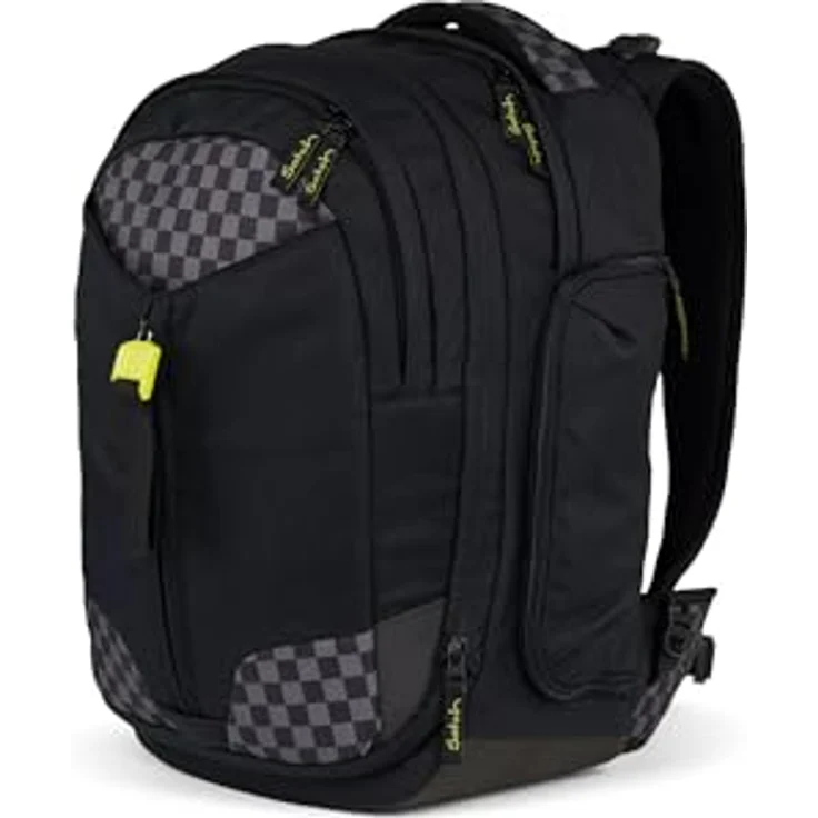 Satch Schulrucksack satch match, erweiterbarer Rucksack aus recyceltem Polyester, schwarz – Bild 3