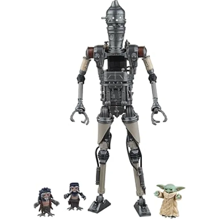 Star Wars The Black Series IG-12 & Grogu, Deluxe Action-Sammelfiguren 2er-Pack, 15 cm, mit 2 Anzellan Droidenschmied-Accessoires