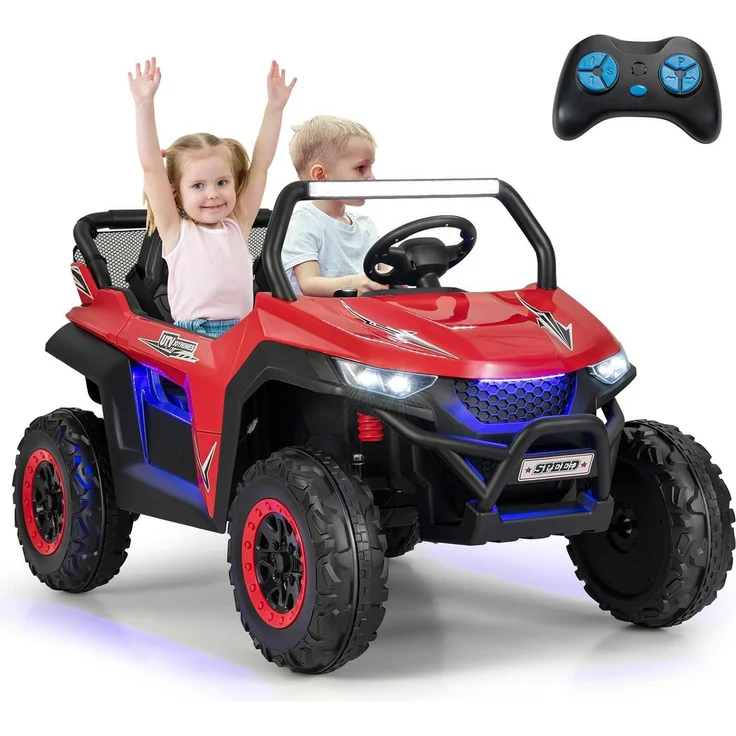 KOMFOTTEU Elektro-Kinderauto 12V, mit 2,4 GHz Fernbedienung in Rot - Preisvergleich