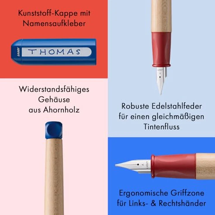 LAMY Schreiblernfüller ABC Holz rot (Federbreite/ Minenbreite: LH) – Bild 3