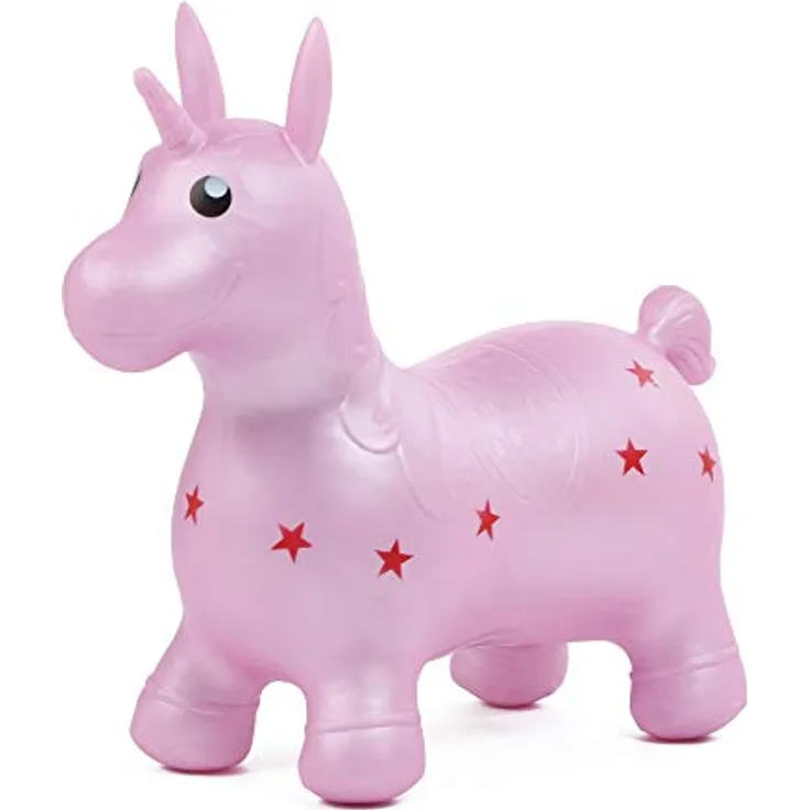LUDI My bouncing unicorn, Hüpftier für Kinder mit komfortablem Sattel und robustem Design
