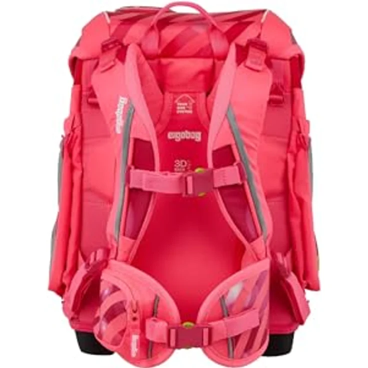 ergobag cubo Set ergonomischer Schulranzen 5-teilig für 1. Klasse, inklusive Sportbeutel, gefülltem Federmäppchen und Schlampermäppchen, standfest und reflektierend, individuell gestaltbar – Bild 4