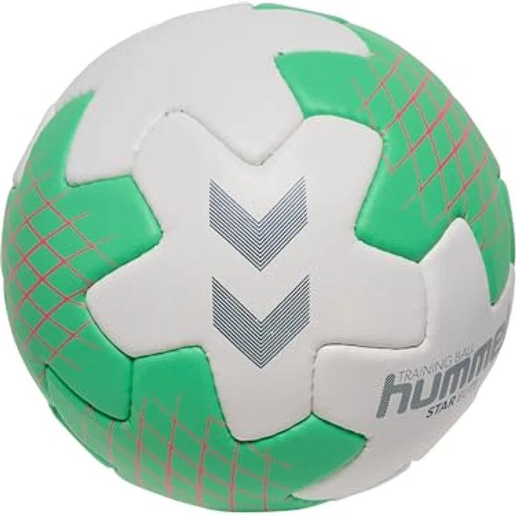 hummel hmlSTAR Elite HB, Off White/Green/RED, 2 - Handball mit strukturiertem Obermaterial und präziser Handnaht – Bild 3