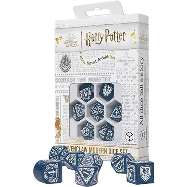 Q Workshop 98537 Cardgame, Harry Potter - Ravenclaw Modern Dice Set - Blue – Bild 1