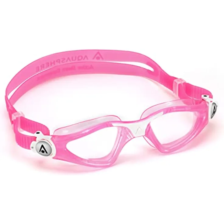 Aqua Sphere Unisex-Baby Kayenne Junior Schwimmbrille, Klare Gläser - Pink/Weiß, One Size