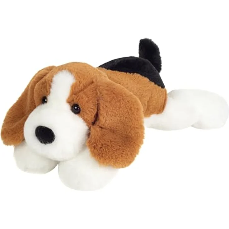 Teddy Hermann® Kuscheltier Schlenkerhund dreifarbig liegend, 29 cm – Bild 1