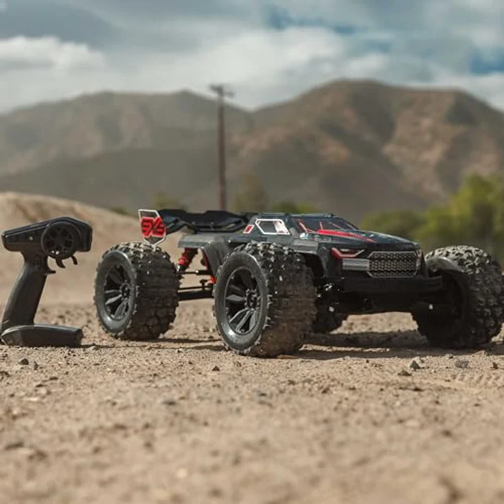 ARRMA 1:8 Kraton 6S EXB, ferngesteuerter Basher Monster Truck mit Brushless Motor, Clipless Body, 4x4 Antrieb, rot eloxierte Aluminium-Teile, ohne Akku und Ladegerät – Bild 5