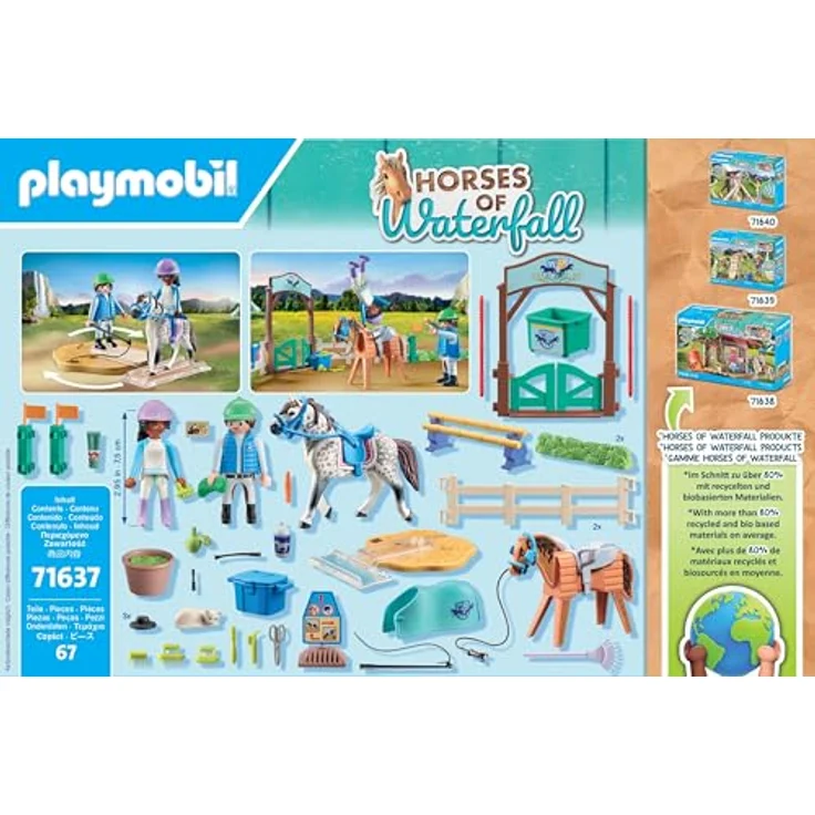 PLAYMOBIL 71637 Moderne Reitschule, Playmobil Horses of Waterfall mit Reitplatz und Lernmöglichkeiten – Bild 5