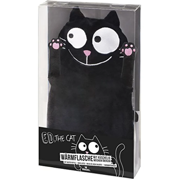 OTTO moses. Ed, the Cat Wärmflasche mit weichem Bezug zum Kuscheln und Entspannen – Bild 2