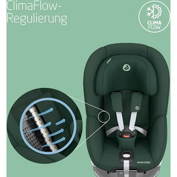 Maxi-Cosi Autokindersitz Pearl 360 - Authentic Green, Reboarder Kinder Autositz bis 17 kg, 360° Drehung, G-Cell Seitenaufprallschutz – Bild 4