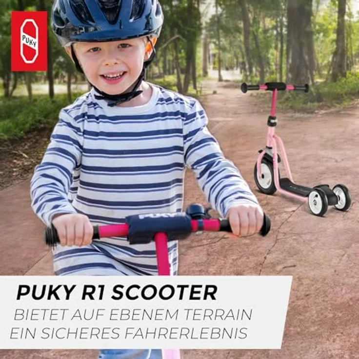 PUKY R1 Scooter | Sicherer Roller für Kinder ab 2 Jahren | Rutschfestes Trittbrett | Höhenverstellbarer Lenker | Pink – Bild 2