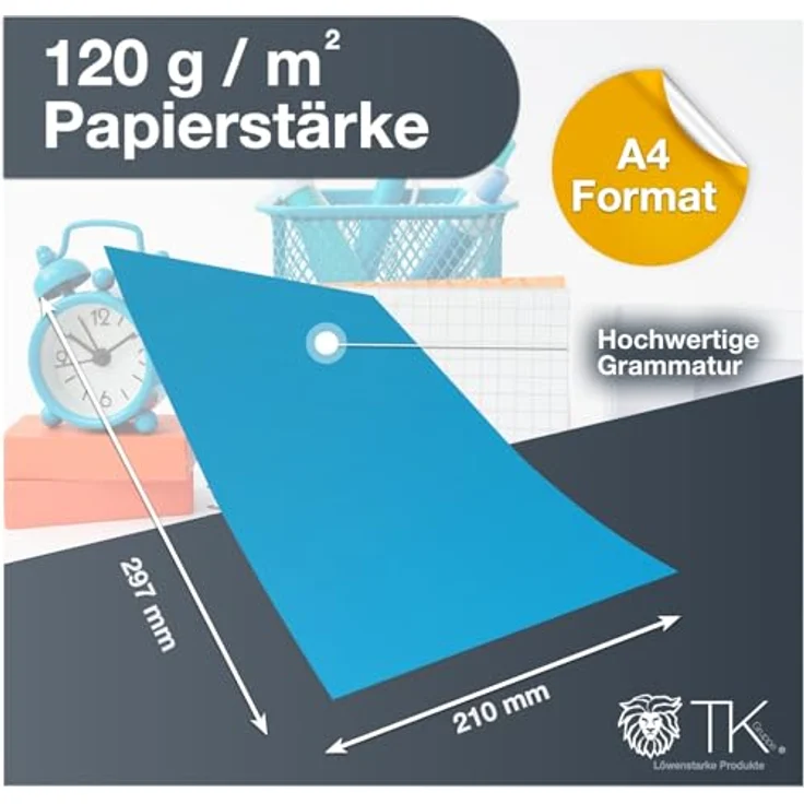 120x Buntes Paper 110 gsm Papier Tonpapier Buntpapier 120 g/m² - A4 Kopierpapier Druckerpapier bunt - zum Basteln & gestalten - Bastelpapier Tonkarton – Bild 2