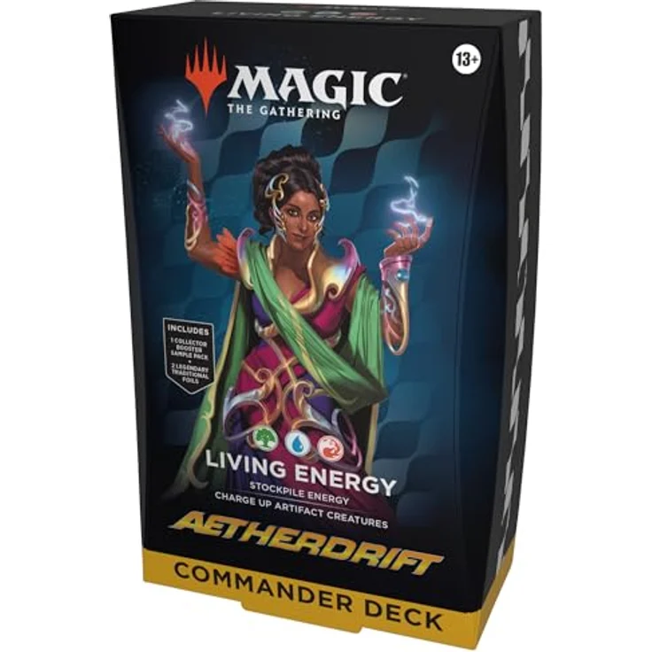 Magic: The Gathering Aetherdrift Commander Deck Living Energy, 100-Karten Deck mit fliegenden Kreaturen, Englisch – Bild 1