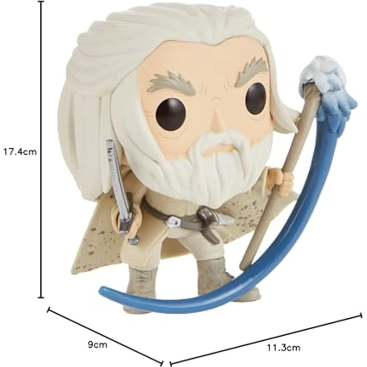 Funko Pop! Movies: Lord of The Rings - Gandalf The White (with Sword & Staff) (Glows in The Dark) (Special Edition) #1203 Vinyl Figure, Funko, Sammelfigur 9,5 cm – Bild 3