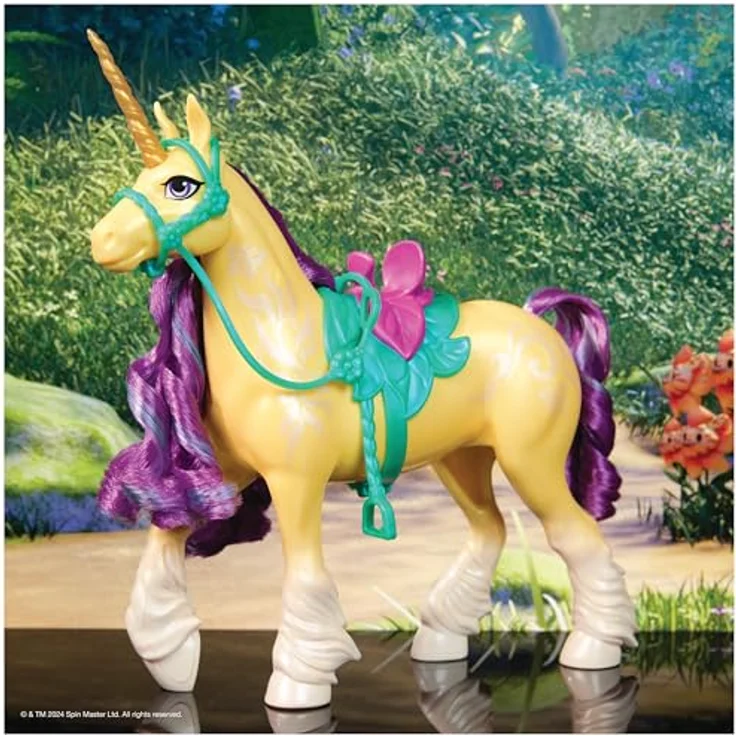 Spin Master Unicorn Academy Fashion Unicorn Leaf, Sammelfigur mit glitzerndem Horn und farbenfrohem Mähnen-Design, 27.9 cm – Bild 8