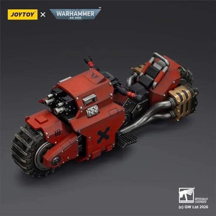 Joy Toy Warhammer 40,000 Blood Angels Combat Bike Figur, detailreiche Nachbildung mit twin-linked bolt rifles, 22 cm Höhe – Bild 6