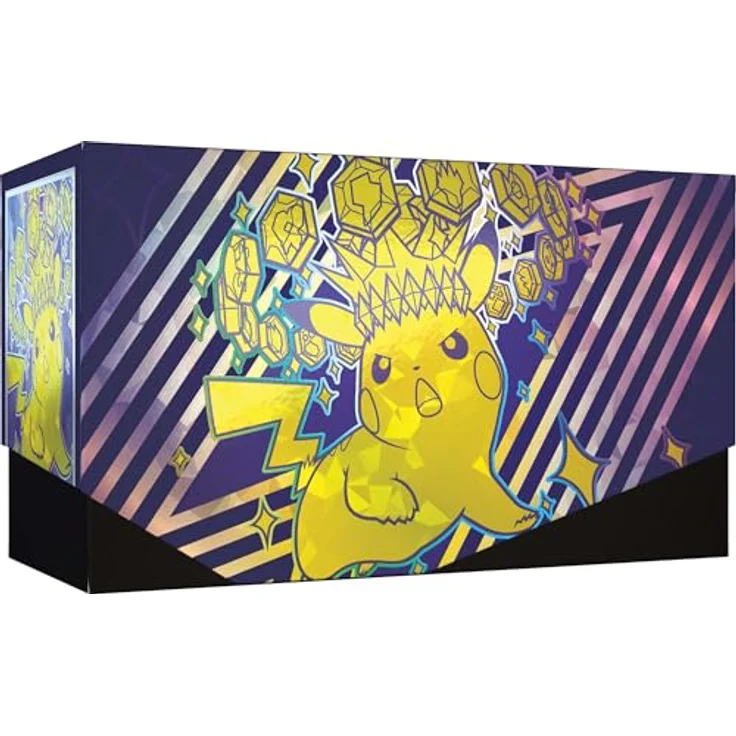 The Pokemon Company Pokemon Surging Sparks Elite Trainer Box, 9 Booster-Packs, 1 Full-Art Premium-Promo-Karte, 65 Kartenhüllen, 45 Energiekarten, Spielerleitfaden, Schadenszählerwürfel und Münzwurf-Marker – Bild 6
