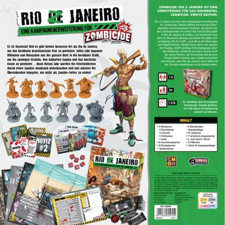 Asmodee | CMON | Zombicide 2. Edition – Rio Z Janeiro | Erweiterung | Kennerspiel | Dungeon Crawler | 1-6 Spieler | Ab 14+ Jahren | 60 Minuten | Deutsch – Bild 4