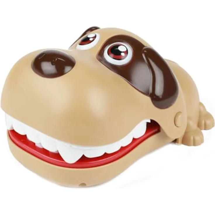 Toi-Toys Bissiger Hund Gesellschaftsspiel mit Kunststoffmaterial, ca. 14,5cm x 9,5cm x 7,5cm, in blau – Bild 1