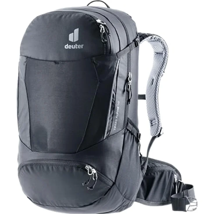 deuter Trans Alpine 30 Fahrradrucksack, 30 Liter, Airstripes System, ergonomische Schulterträger, schwarz – Bild 1