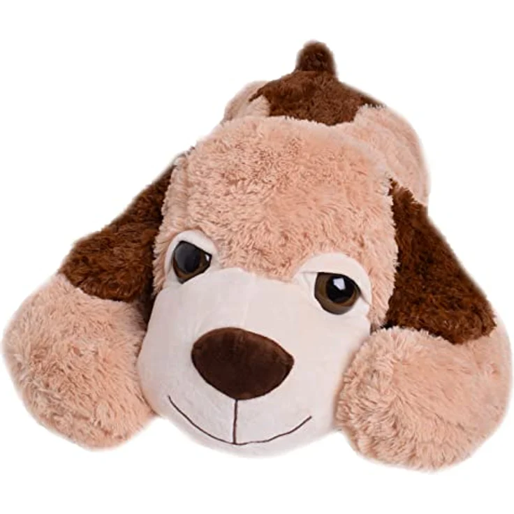 TE-Trend XXL Riesen Kuscheltier Hund groß Stofftier Plüschtier Geschenk Plüschhund Kuschelhund Stoffhund Plush Dog 100cm braun – Bild 2