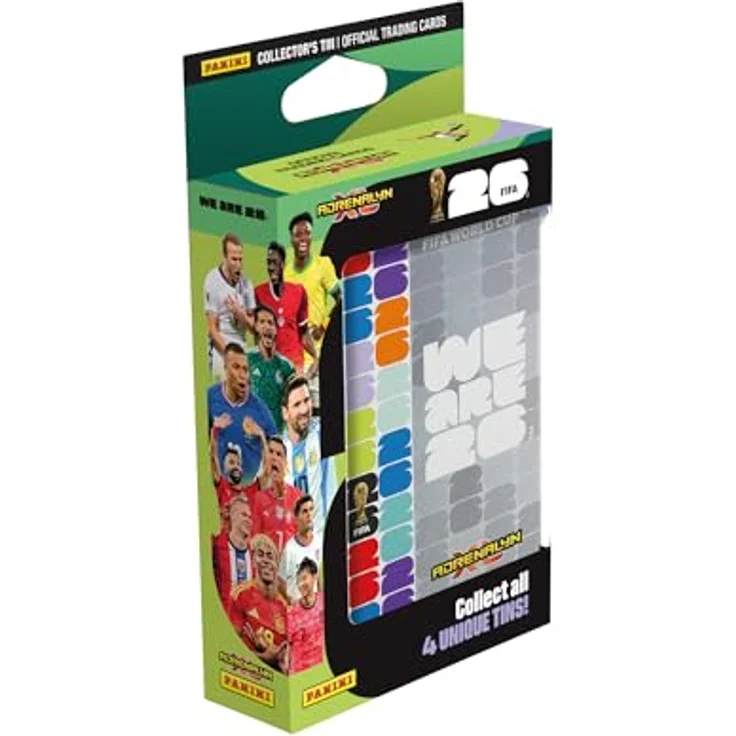 Panini FIFA World Cup 2026 Adrenalyn XL Trading Cards Pocket Tin, Metallbox mit 5 Packs und 4 limitierten Sammelkarten – Bild 6