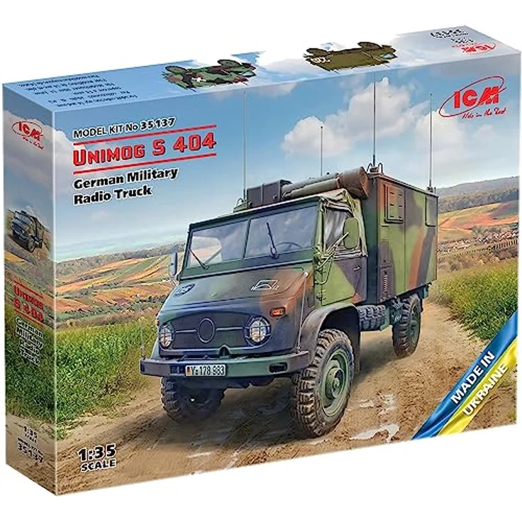 ICM Unimog S 404, Militär-Funkwagen Modellfahrzeug mit detailgetreuer Nachbildung – Bild 1