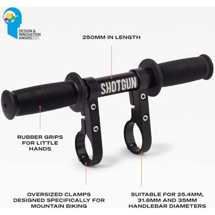 Shotgun MTB Front Kindersitz/Lenker Set - Schwarz. – Bild 2