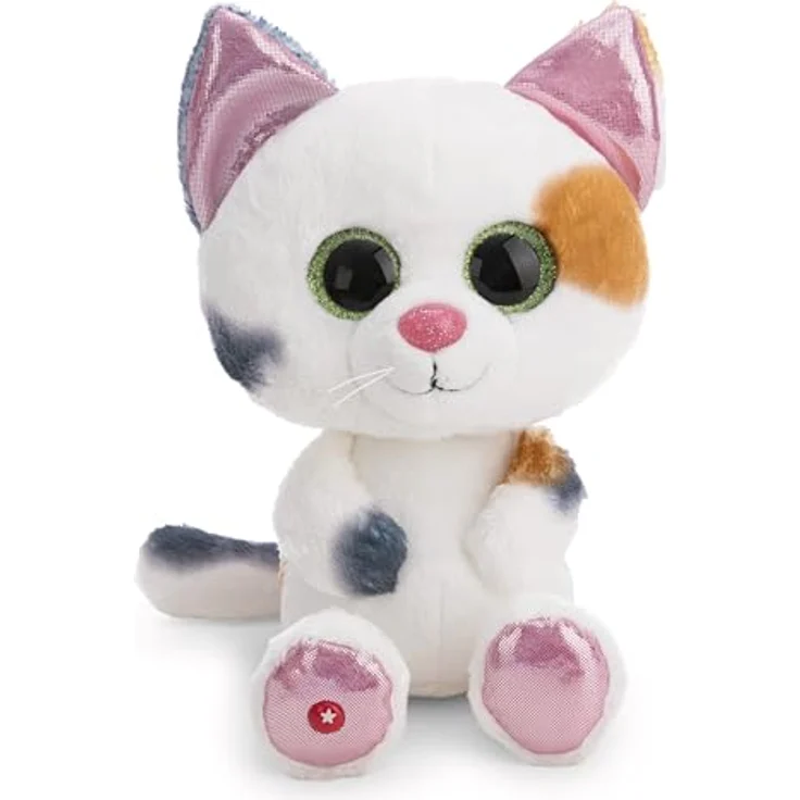 NICI Kuscheltier GLUBSCHIS Glückskatze Calli Malli, 25 cm, weiß, aus weichem Plüsch mit glitzernden Augen, perfektes Geschenk für Kinder und Erwachsene – Bild 3