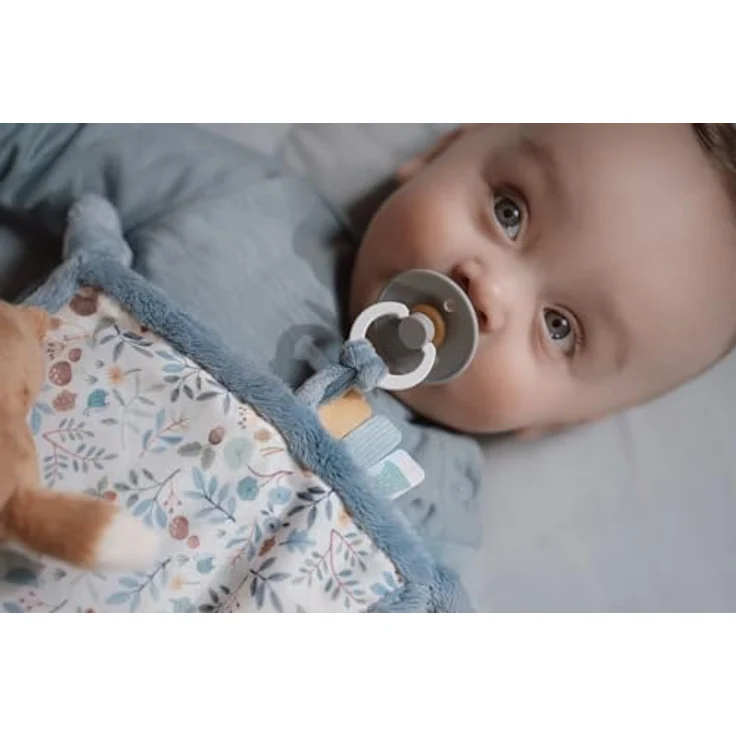 Little Dutch 8927 Kuscheltuch Schnullertuch - Forest Friends blau, mit Schlaufe für Schnullerbefestigung – Bild 5