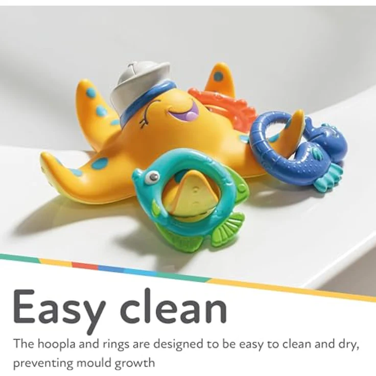 Nuby – Badespielzeug Seestern mit 3 Ringen – Baby und Kinder Wasserspielzeug – Sicheres Badewannespielzeug Kleinkinder – 18+ Monate – Bild 3