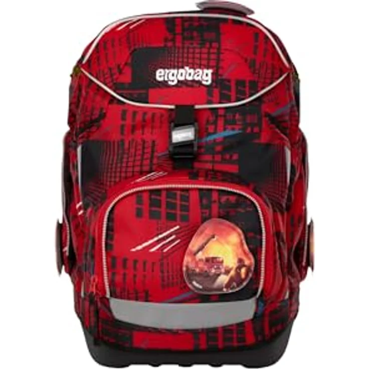 ergobag pack Set, ergonomischer Schulrucksack für Grundschule, 6-teilig, flexibel, inklusive Heftebox und gefülltem Federmäppchen, wasserdicht und reflektierend – Bild 2
