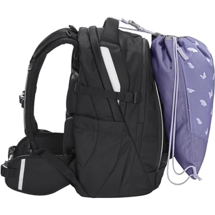 coocazoo Sportbeutel Reflective Wings, 10 l Turnbeutel mit reflektierenden Schmetterlingen – Bild 2