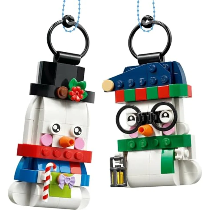 LEGO Icons 40812 Deko-Schneemänner, Bauset mit 2 baubaren Figuren, Aufhängeringen und festlichen Accessoires, 168 Teile, für Kinder ab 6 Jahren – Bild 7