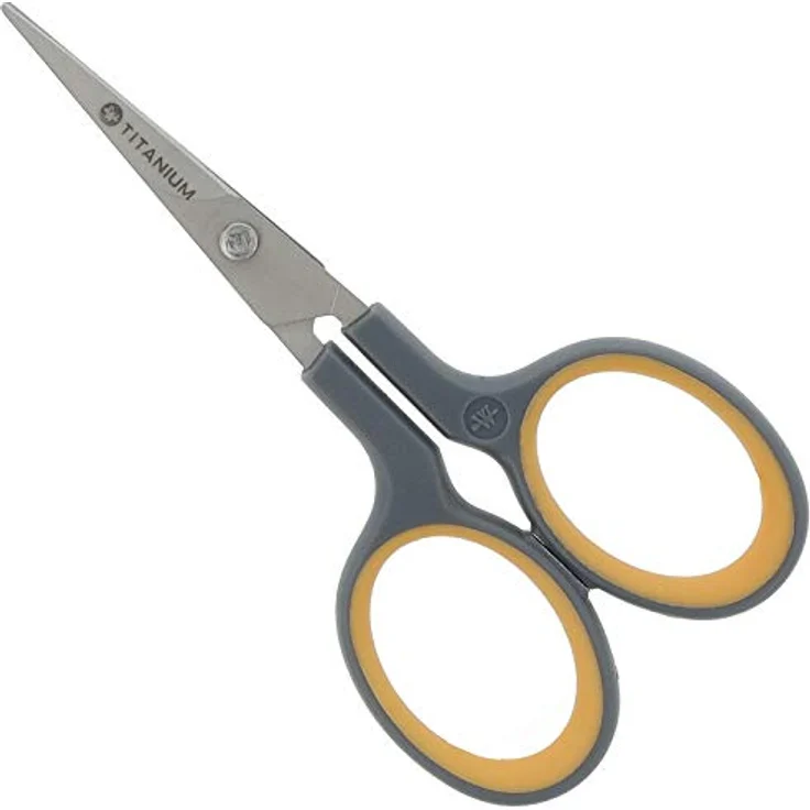 ACME - Titanium Super Schere 10 cm lang softgrip Silhouettenschere grau gelb - Preisvergleich – Bild 2