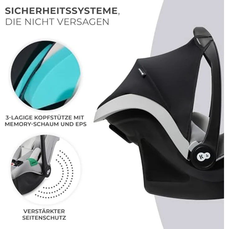 KinderKraft Mink Pro + Base Mink FX, Reboarder für Kinder 40-75 cm, ECE R129/i-Size, integrierter Einsatz, H-Guard System, SPS, einfache Isofix-Montage – Bild 7
