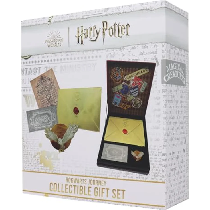 Fanatic Harry Potter Collector Geschenkbox Harry Potter's Journey to Hogwarts Collection, limitiertes Set mit nummeriertem Reisekoffer, versilbertem Hogwarts Express Ticket und vergoldeten Accessoires – Bild 3