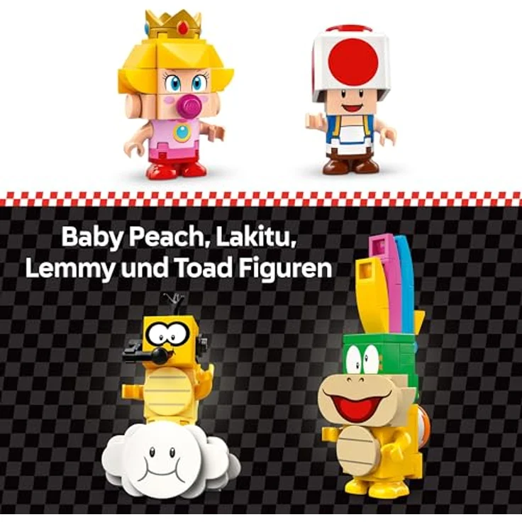 LEGO Super Mario 72036 Kart™ – Baby Peach & Grand Prix-Set, interaktives Bauset mit 4 Figuren und 823 Teilen, mehrfarbig – Bild 4