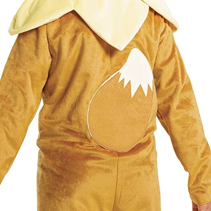 Disguise Pokémon Eevee Kinderkostüm, Kapuzenoverall mit Ohren, Größe M (7–8), aus weichem, atmungsaktivem Material – Bild 4