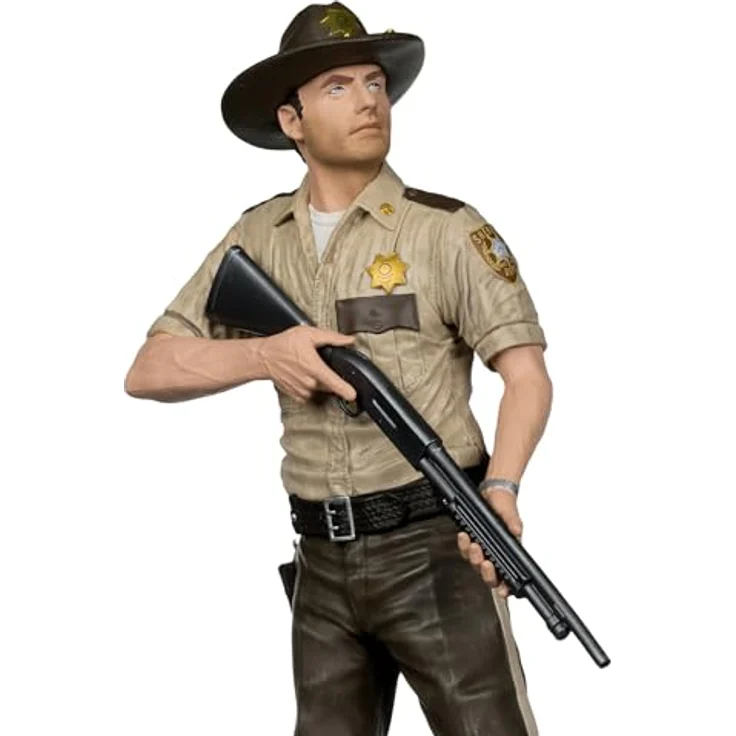 McFarlane The Walking Dead PVC Statue 1/8 Rick Grimes, detailreiche Sammelfigur, 25 cm mit Display und Sammelkunstkarte – Bild 3