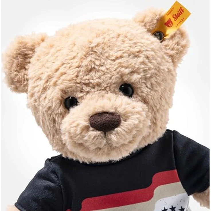 Steiff Ben Teddybär DFB-Edition, 30 cm, beiges Kuscheltier mit Kunststoffaugen für Kinder, Spielkamerad und ideales Geschenk für Fußballfans – Bild 3
