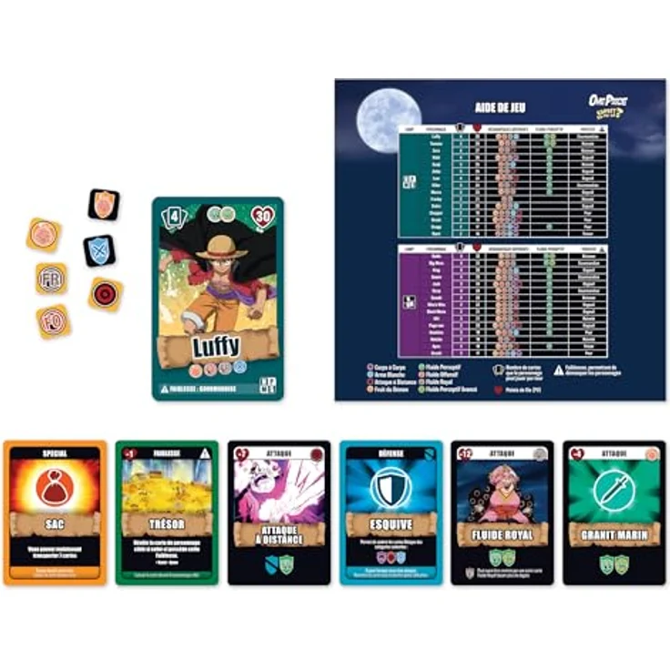 TOPI GAMES One Piece Kartenspiel Spirit, are you there? *Französische Version*, Sammelkarten für 2-12 Spieler, ab 7 Jahren, 3 Spielmodi, 30 Charakterkarten – Bild 4