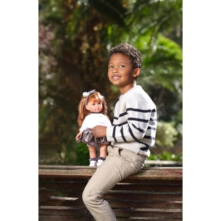 Llorens Stehpuppe Nicole, rothaarig mit Rock, 35cm, Made in Europe, Fashion Doll mit frisierbarem rotem Haar, 35cm – Bild 5