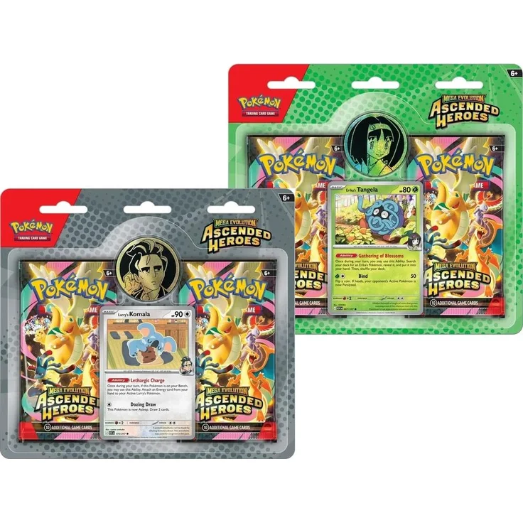 The Pokemon Company Pokemon - Mega Evolution - Ascended Heroes 2-Pack Blister, Booster-Set mit Foil-Promo-Karte und stilvoller Münze, Englisch – Bild 1