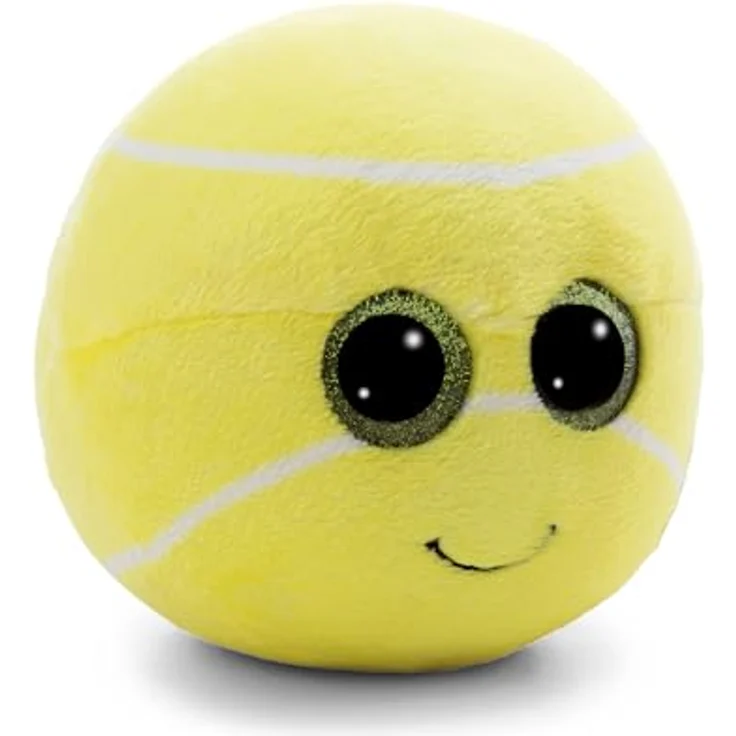 NICI GLUBSCHIS Tennisball Dennis, 13 cm Kuscheltier mit weichem Plüsch und Glitzeraugen, gelb, ideal zum Kuscheln und Spielen für Kinder & Erwachsene, perfekte Geschenkidee – Bild 1