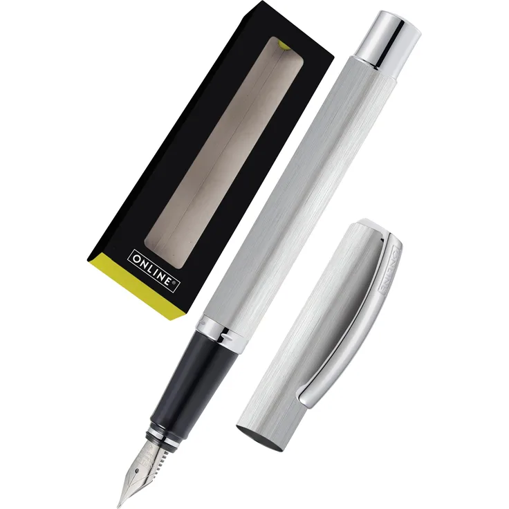 Online Pen Füller Vision Füllhalter aus Aluminium, Iridium-Feder, Geschenkbox