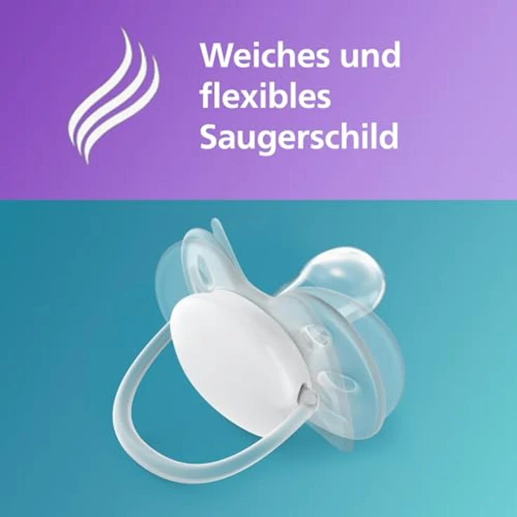 Philips Avent ultra soft Schnuller - 2er Pack, BPA-freier, extra weicher Schnuller für Babys ab 18 Monaten, grün/orange – Bild 2