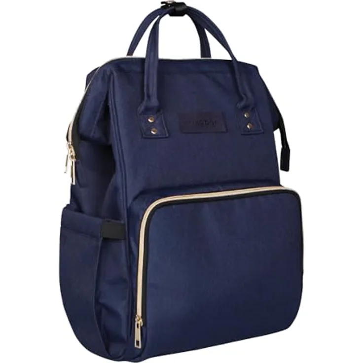 Kikka Boo Wickeltasche Siena, Rucksack mit Wickelunterlage, wasserabweisend, einstellbare Grifflänge, dunkelblau