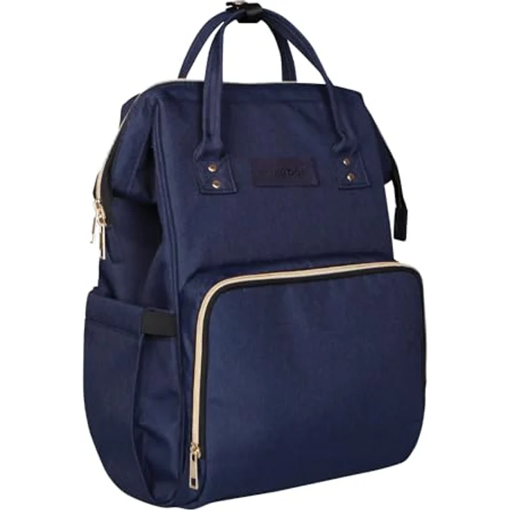 Kikka Boo Wickeltasche Siena, Rucksack mit Wickelunterlage, wasserabweisend, einstellbare Grifflänge, dunkelblau – Bild 1