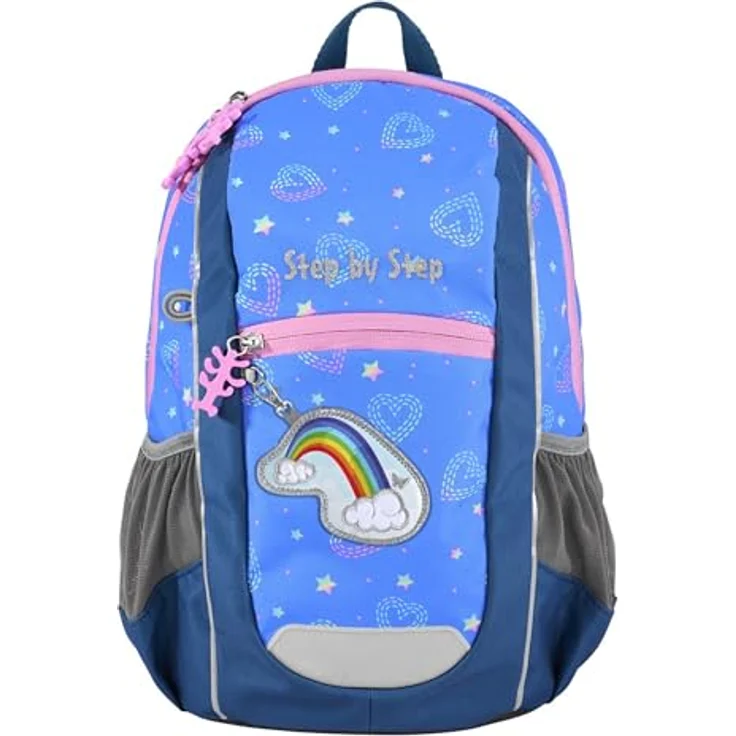 Step by Step Rucksack-Set KIGA Maxi „Rainbow Lui“, ergonomischer Rucksack mit separatem Innenfach, höhenverstellbarem Brustgurt, für Kindergarten & Freizeit, ab 3 Jahren, 10 l, lila-blau – Bild 1